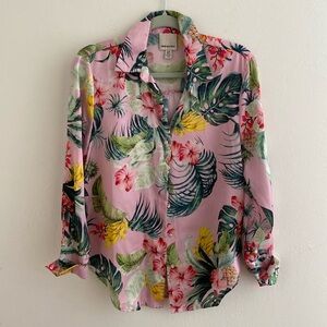 NWOT tropical blouse size small